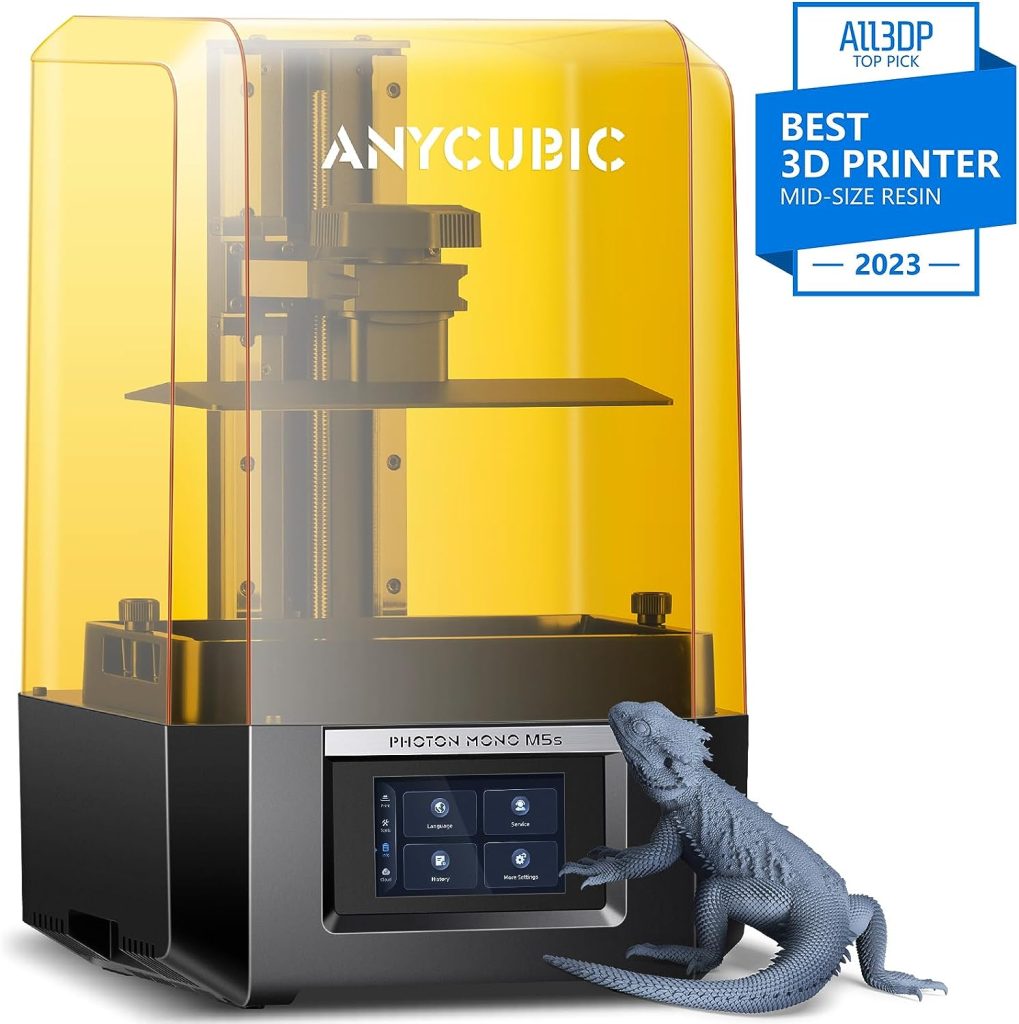 ANYCUBIC Photon Mono M5s 12K Resin 3D Printer, with Smart Leveling-Free, 3X Faster Printing Speed, 10.1 Monochrome LCD Screen, Printing Size of 7.87 x 8.58 x 4.84 (HWD), Add The High-Speed Resin